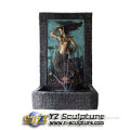 Western Metal Wall Statue Fountain Sculpture / Wall Fountain